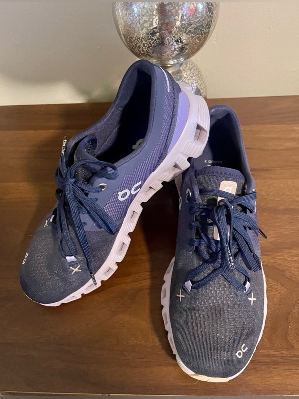 On Running Cloud X3 Sneaker - Navy Lavender - Size 7 1/3 - Picture 2 of 7